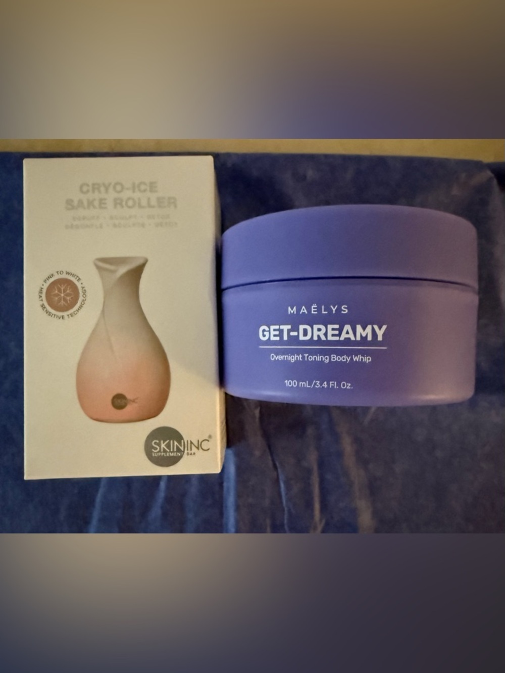 Skin Inc Cryo-Ice Sake Roller & Maëlys Get-Dreamy Overnight Toning Body Whip 3.5